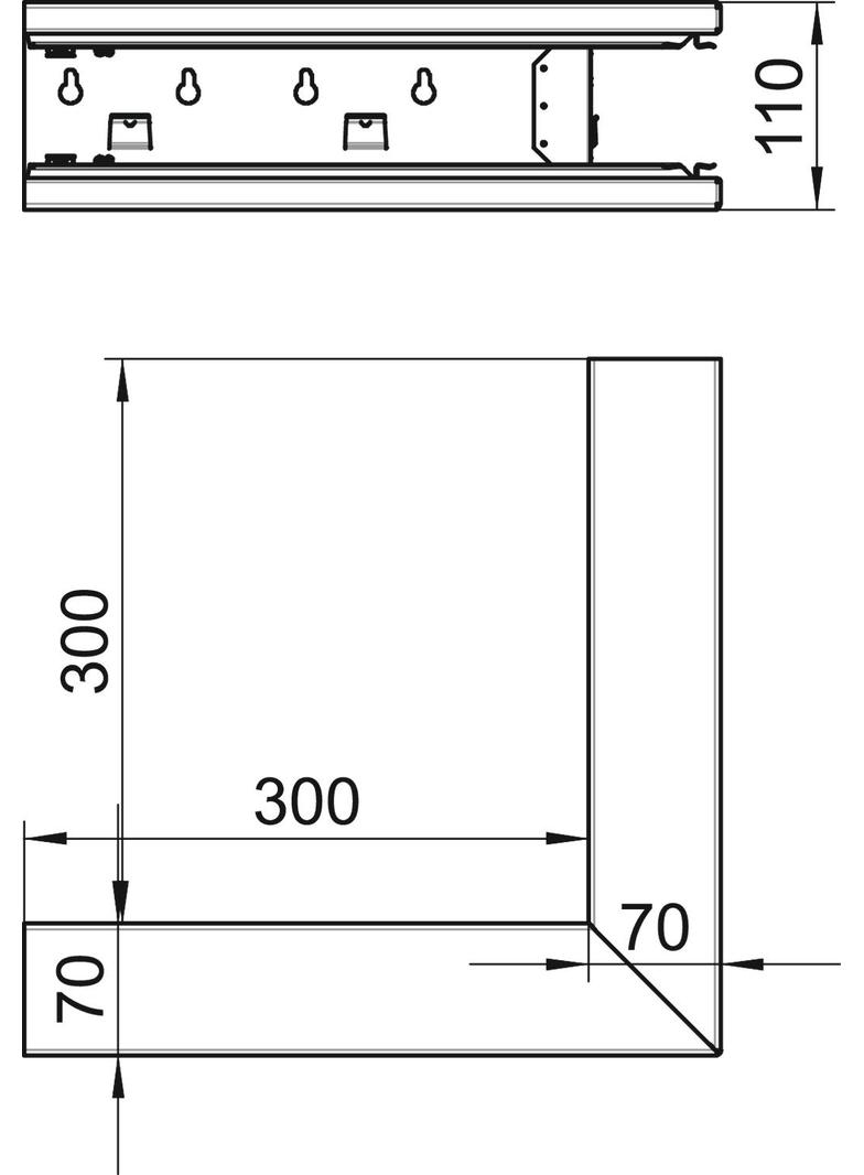 GS-SA70110RW, NAROŻE ZEWN. 70X110 CZ.B.