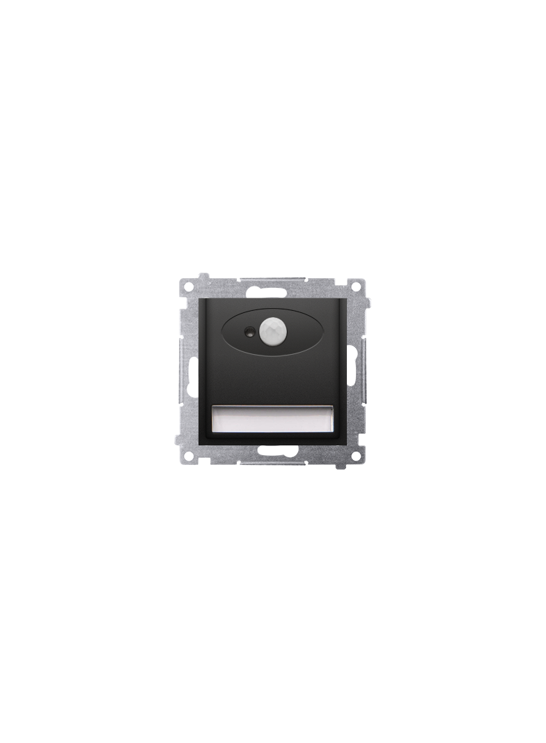 Simon 54 Oprawa oświetleniowa LED z czujnikiem ruchu 230 V AC 1.4 W białe neutralne 4000 K czarny DOSCB.01/49 KONTAKT