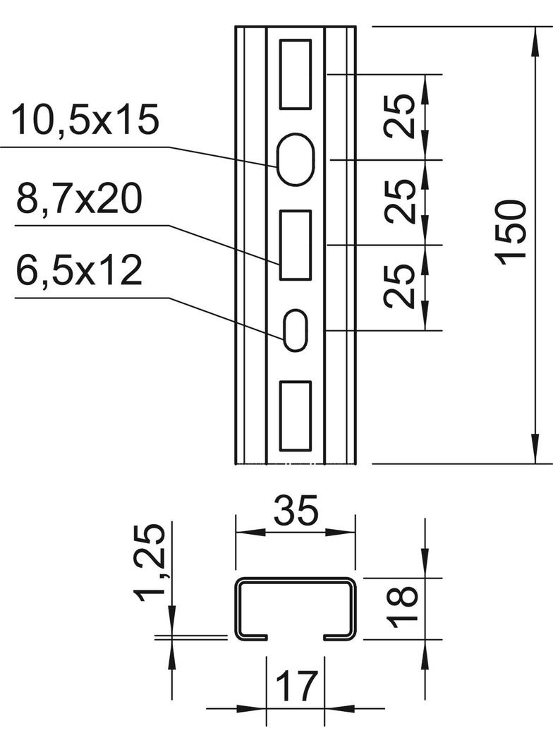 1268, SZYNY PROFILOWE 150MM 1268 SL-S