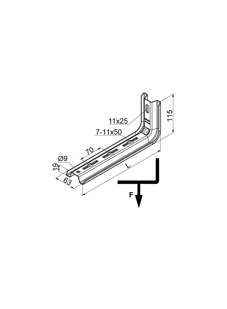 WFL/WFLO300 Wspornik fajkowy