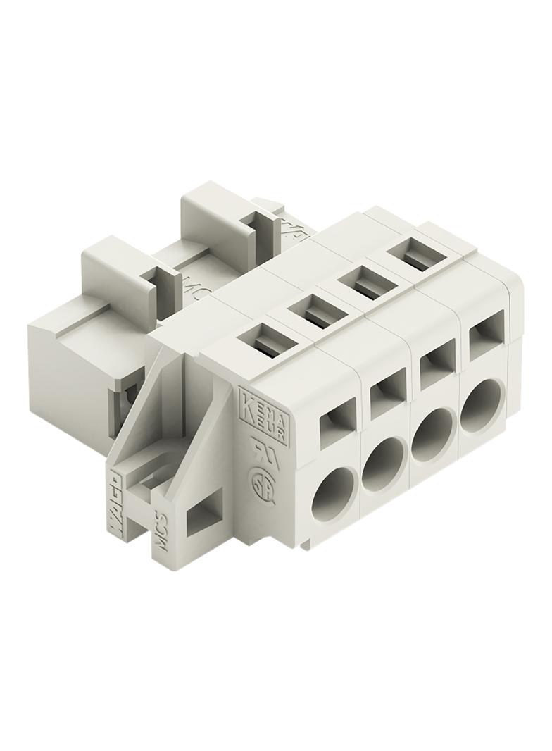 MCS-MIDI Classic wtyk 4-bieg. j-szary raster 5 mm /50szt./ WAGO
