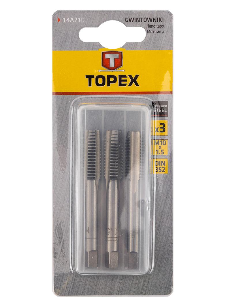 Gwintowniki M10 3szt, TOPEX GTX 14A210 GTX Poland