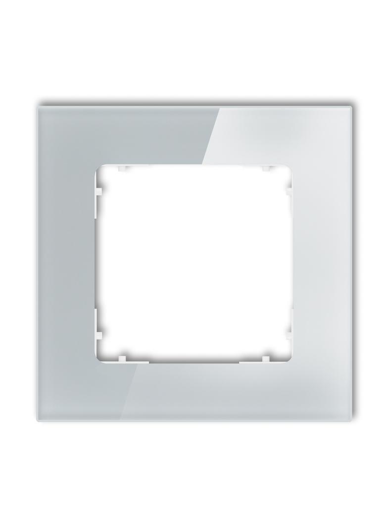 "ICON Ramka pojedyncza kwadratowa - efekt szkła (ramka: szara