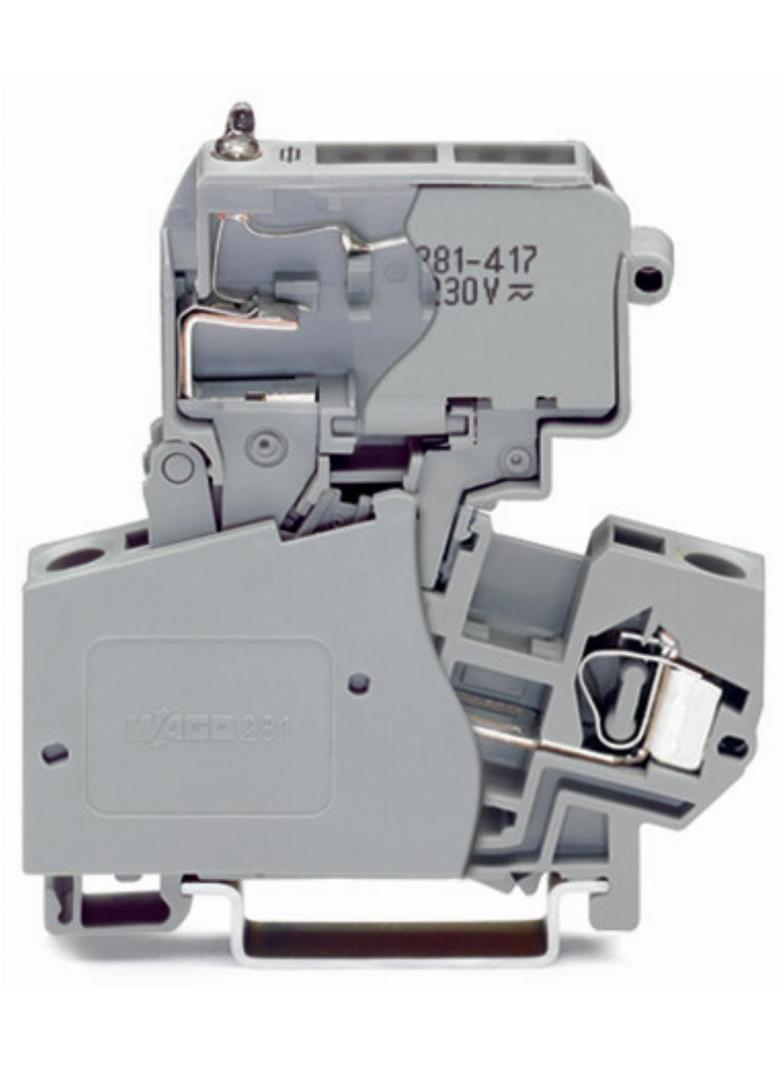 złączka bezpiecznikowa 4 mm2 szara