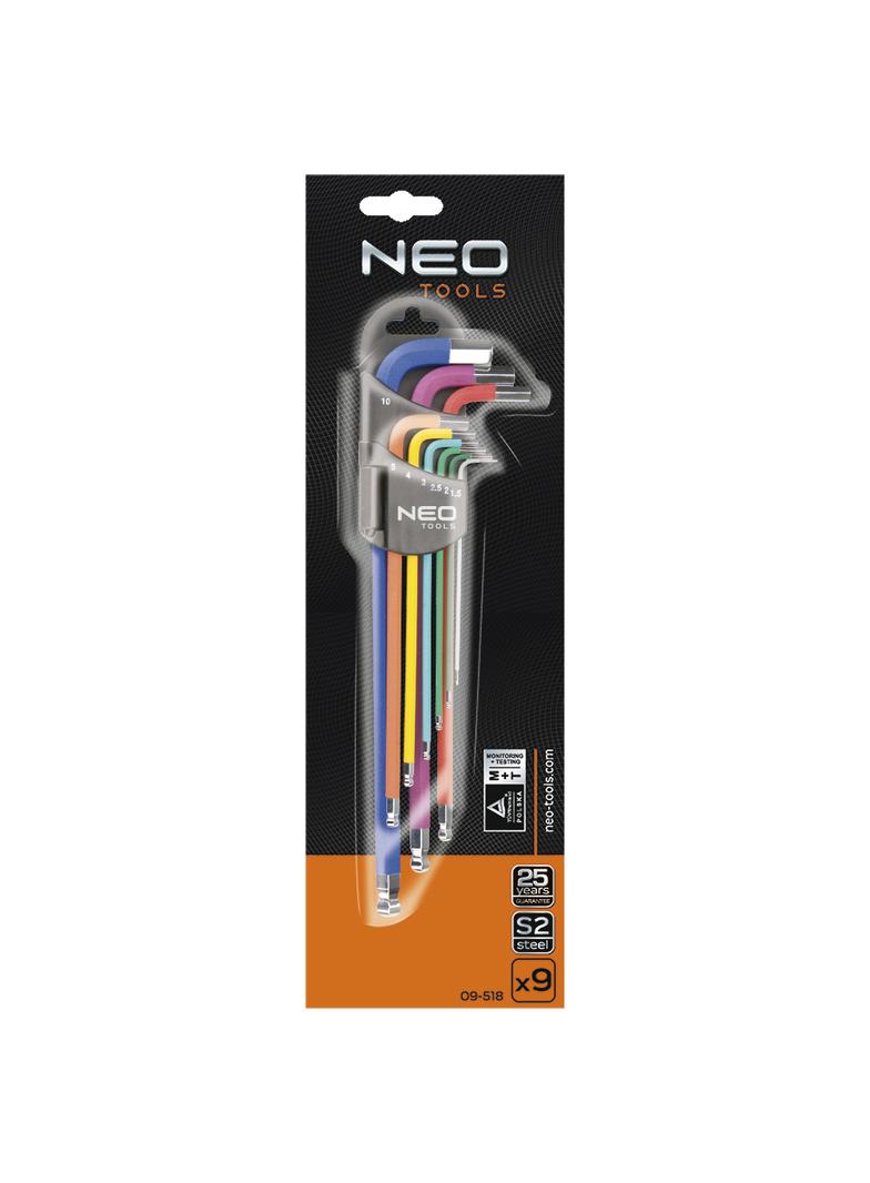 Klucze Torx T10-50, zestaw 9 szt., kolorowe