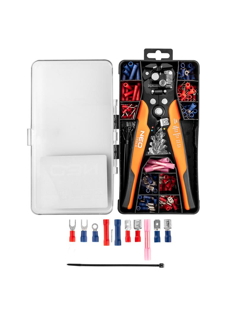 Automatyczny ściągacz izolacji 205mm, czołowy + konektory 230 szt.