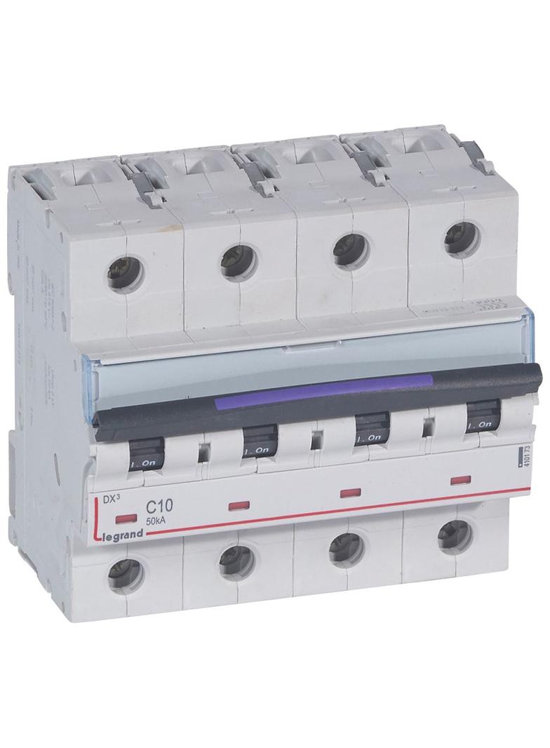 Wyłącznik Nadprądowy S324 C10 4P 10A 50Ka DX3 410173 LEGRAND