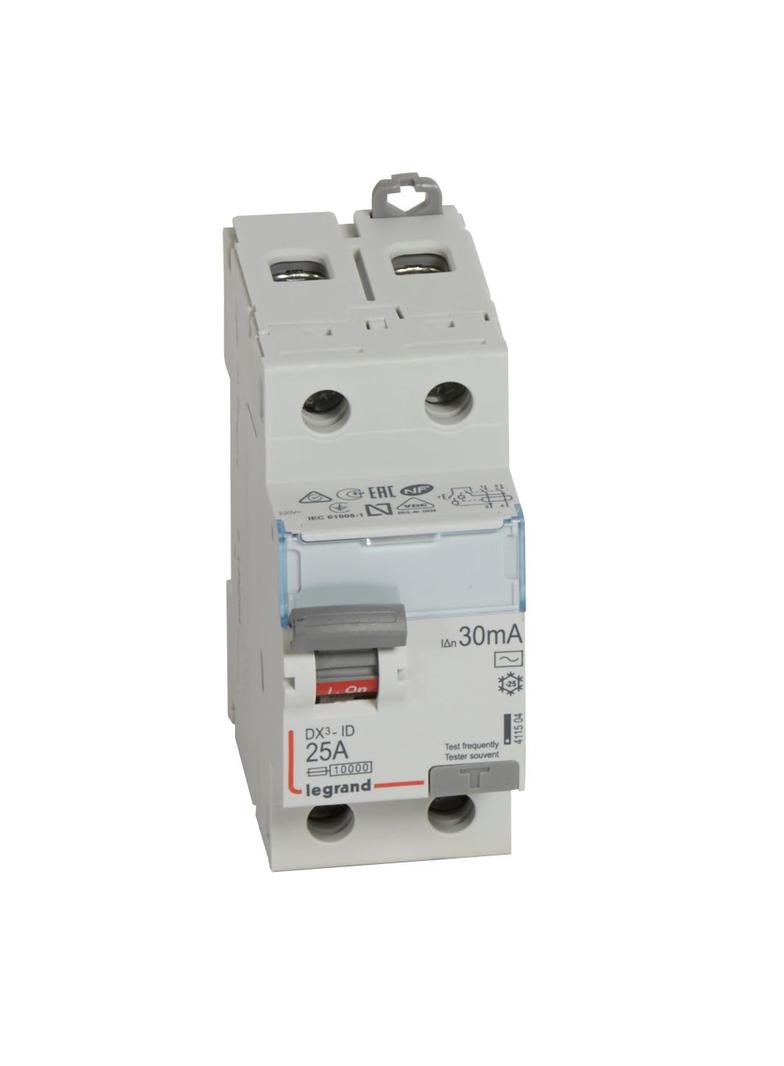 WYŁĄCZNIK RÓŻNICOWOPRĄDOWY P 302 2P 25A 30MA TYP AC SERII DX3, Legrand