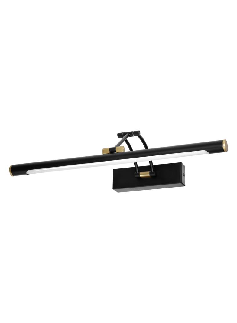 RICO LED 9W, lampa nad lustro, 990lm, 4000K, IP44, dł. 50 cm, czarna