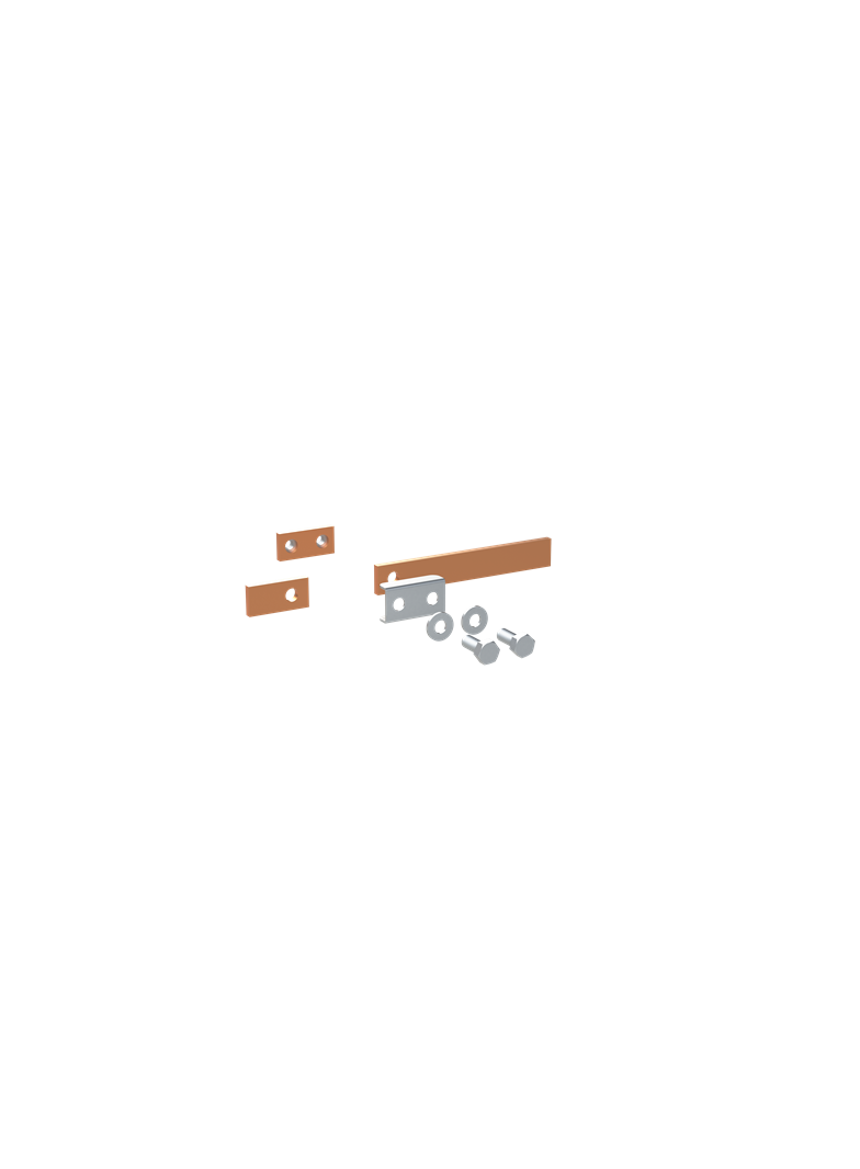 ZX2224 Szyna miedziana 20x5mm szerokość 1PW 250mm V1, A1 (do samodzielnego montażu)