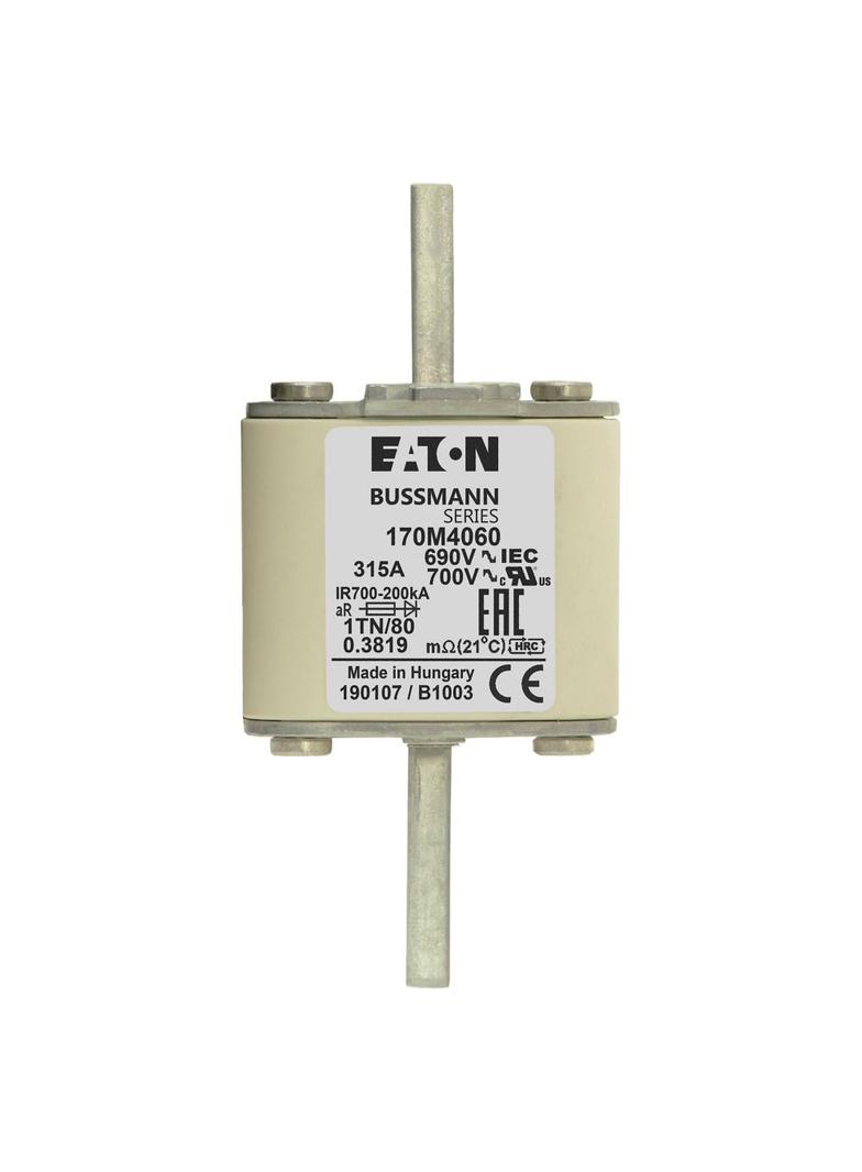 315A 690V 1TN/80 aR INDICATOR FUSE Wkładka szybka 315A AC 690V DIN 1 53x66x108 mm aR DIN 170M4060 EA