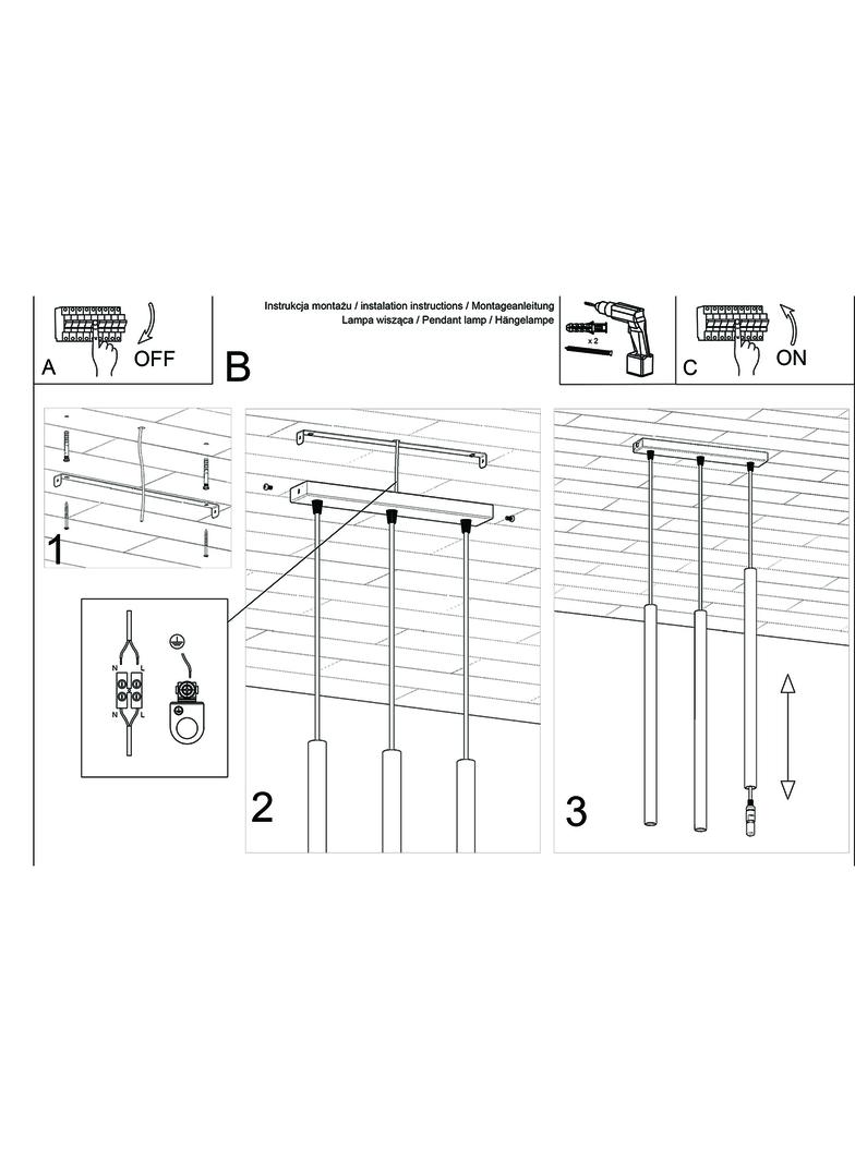 Sollux Lampa wisząca PASTELO 3L drewno SL.1267