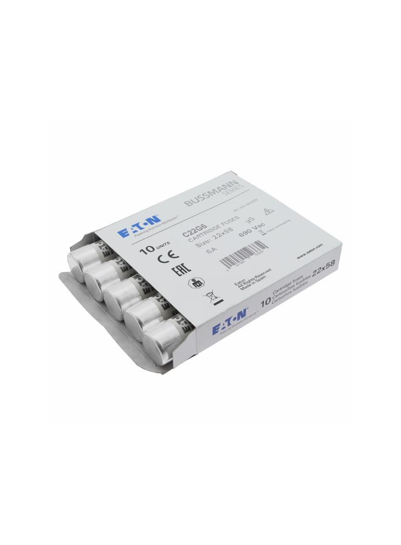 wkładka bezpiecznikowa cylindryczna 22x58 6A GG 690V AC C22G6 EATON