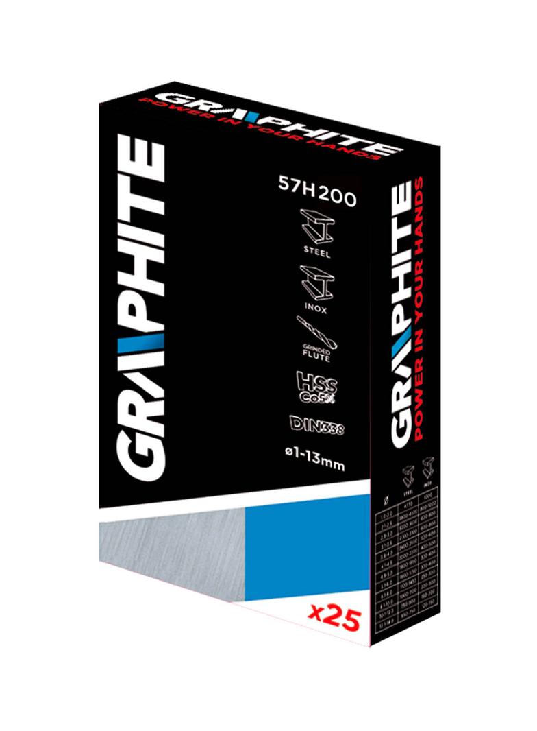 Wiertła do metalu HSS-TiN 1.0-13.0 mm, zestaw 25 szt.