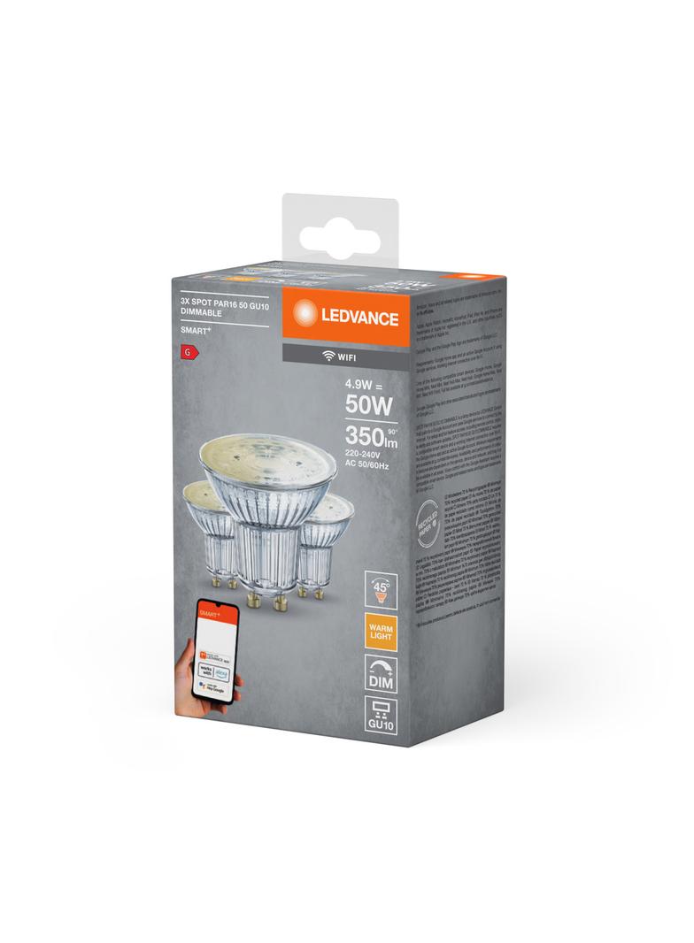 Lampa LED SMART+ WiFi PAR16 50 DIM 2700K GU10 FR 3pack