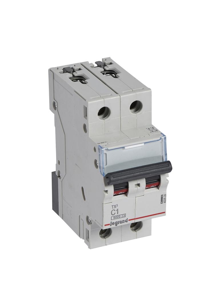 WYŁĄCZNIK NADPRĄDOWY S 302 2P C 1A 6000A SERII TX3, Legrand