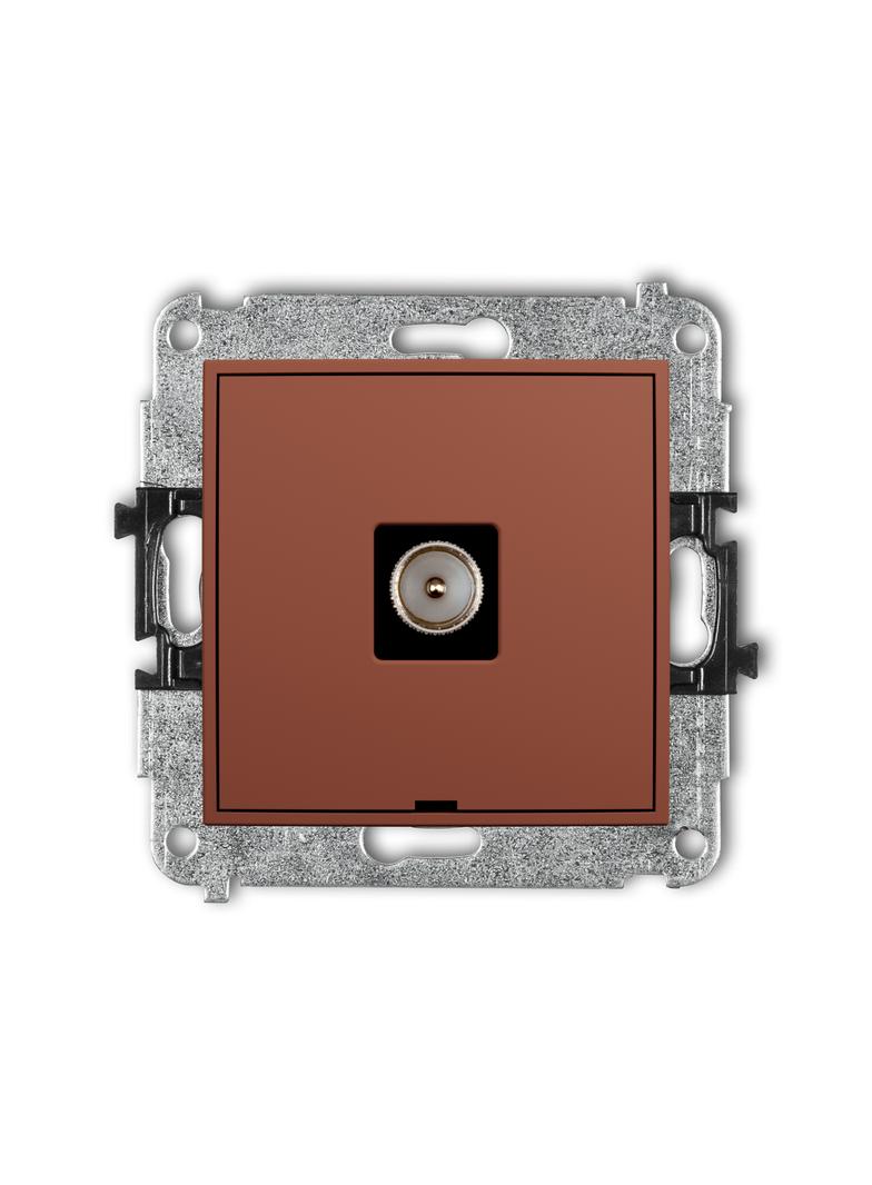 MINI Mechanizm gniazda antenowego pojedynczego TV, bez pola opisowego terakota