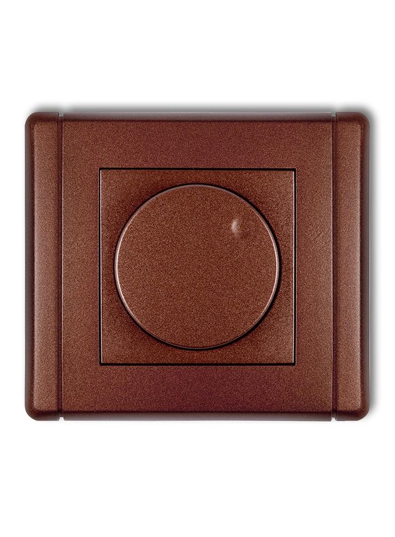 FLEXI Elektroniczny regulator oświetlenia przyciskowo-obrotowy brązowy metalik