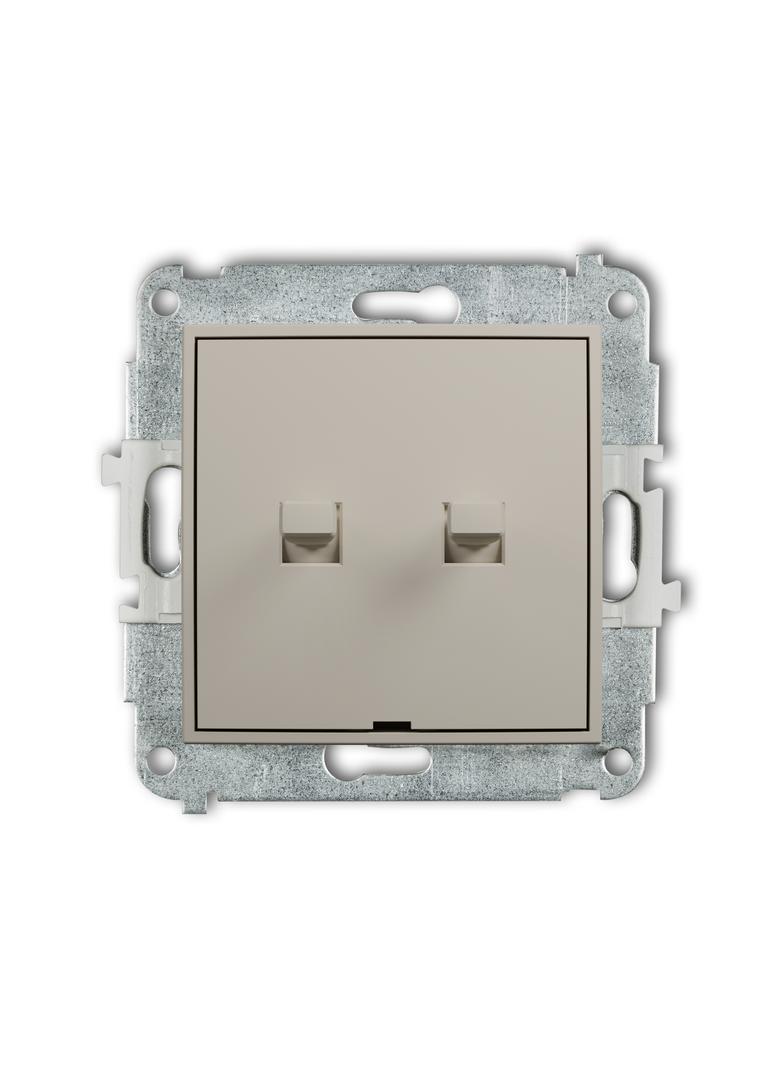 ICON Łącznik podwójny świecznikowy w stylu amerykańskim taupe 60IWPUS-2 KARLIK