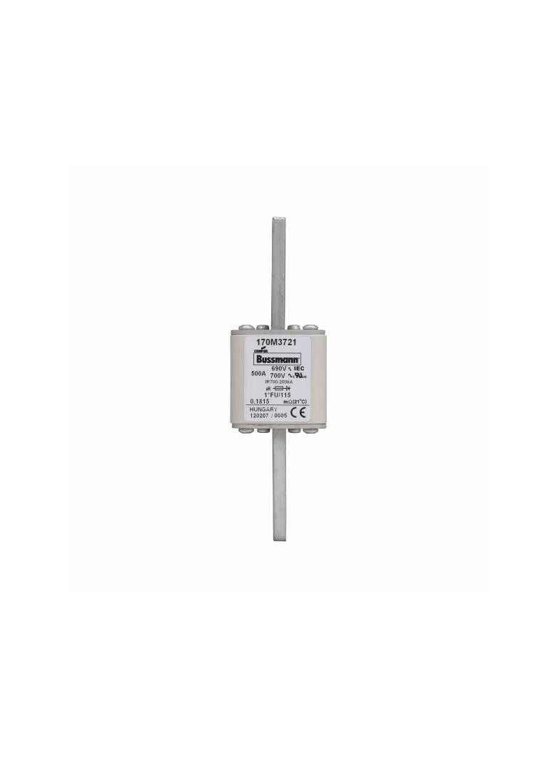 FUSE 500A 690V 1*FU/115 AR UC Wkładka szybka 500A AC 690V rozmiar 1 45x45x148 mm aR, 170M3721 EATON