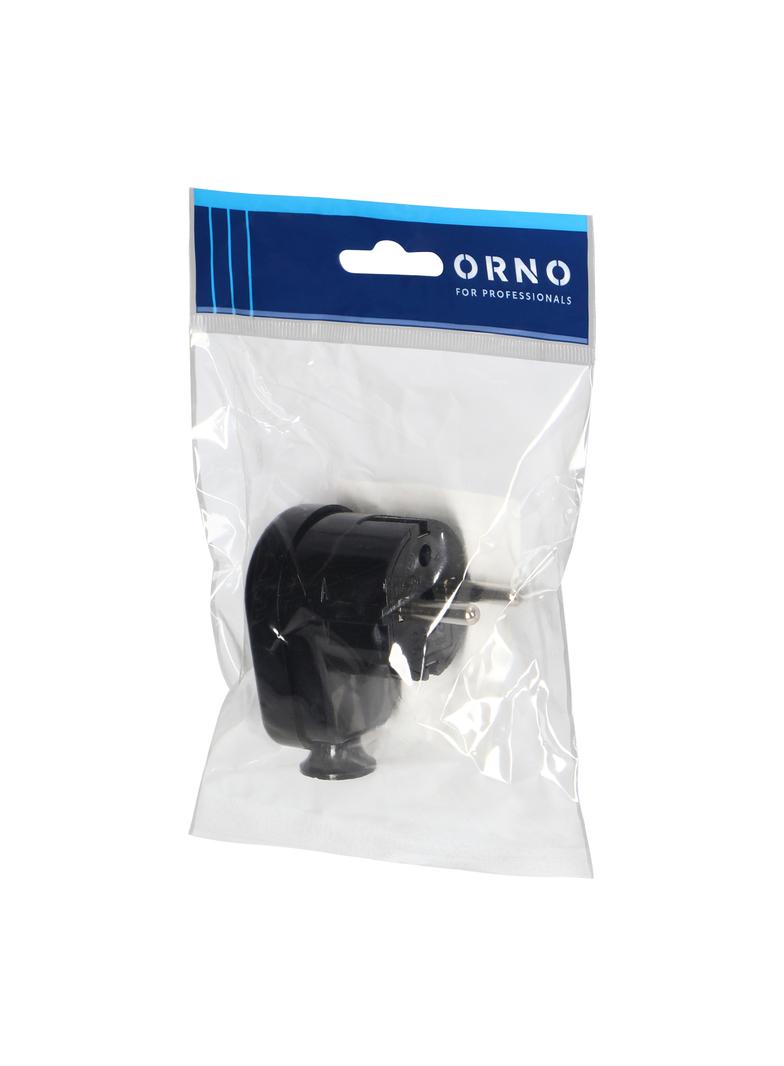 Wtyczka kątowa Uni-Schuko 16A, 230V, czarna