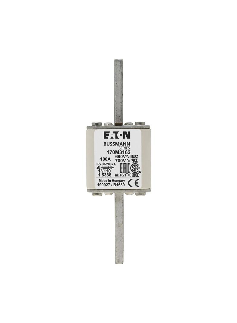 100A 690V 1*/110 aR INDICATOR FUSE Wkładka szybka 100A AC 690V rozmiar 1 45x45x134 mm 170M3162 EATON