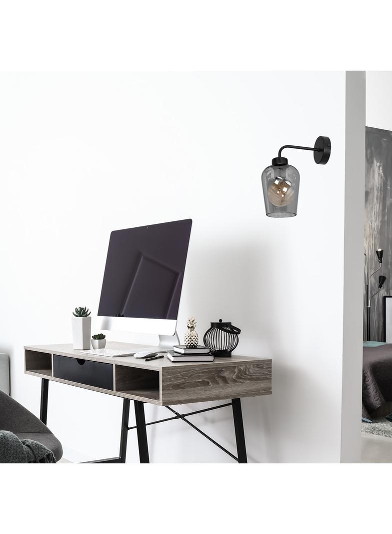 kinkiet Santiago Smoked E27 czarny MLP6600 Milagro