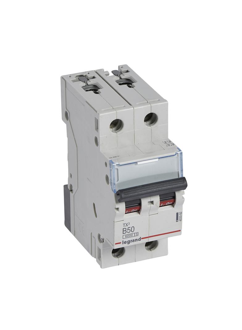 Wyłącznik Nadprądowy S 302 2P B50A 6kA TX3 403392 LEGRAND
