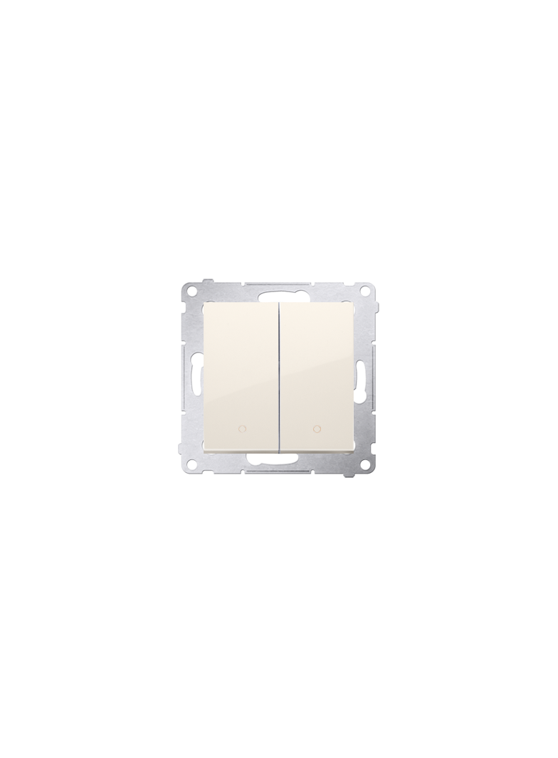 "Simon 54 WMDL-Z10005-041 Łącznik dwubiegunowy podwójny (moduł) 16AX, 250V~, zaciski śrubowe