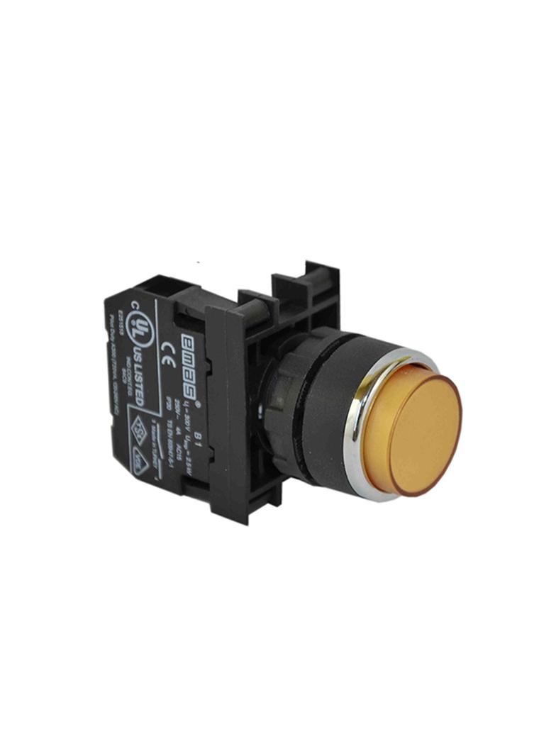 Przycisk wystający 1NO żółty