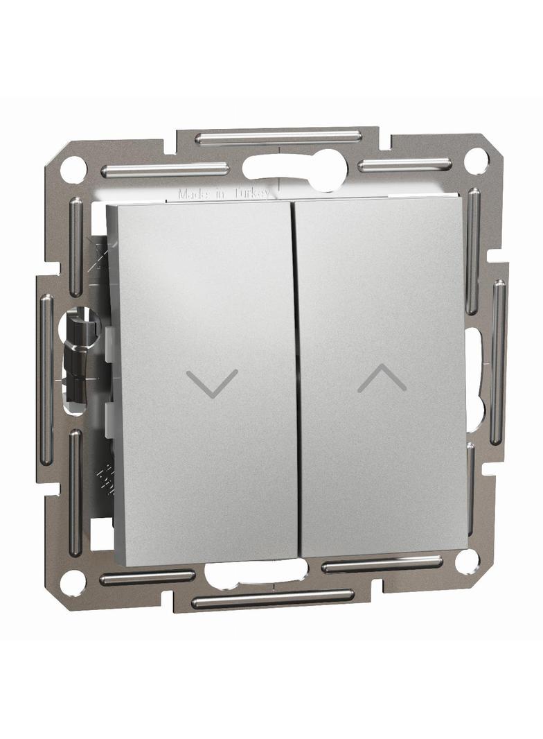 Asfora przycisk żaluzjowy zwierny bez ramki aluminium EPH1300161 Schneider