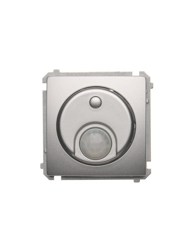 Simon Basic Łącznik z czujnikiem ruchu z przekaźnikiem 8(2) A 230V. Wymagana instalacja 3-przewodowa srebrny mat BMCR10P.01/43 KONTAKT
