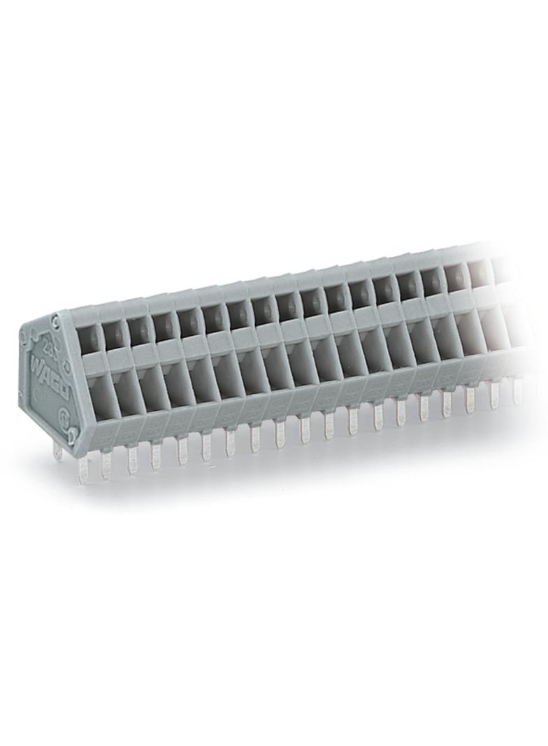 listwa zaciskowa do pł. drukowanych 16-bieg. szara raster 2,5 mm /25szt./ WAGO