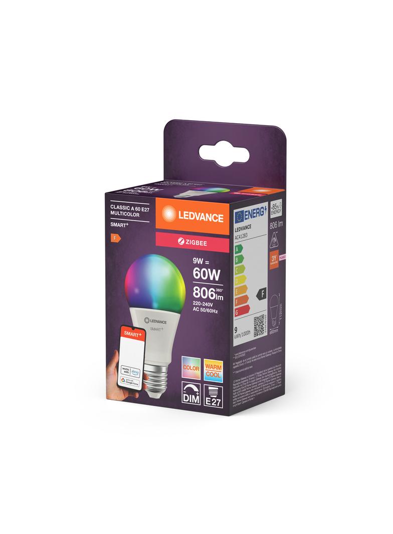 Lampa LED SMART+ ZB CL A Frosted RGBW 60 yes 9W/ E27