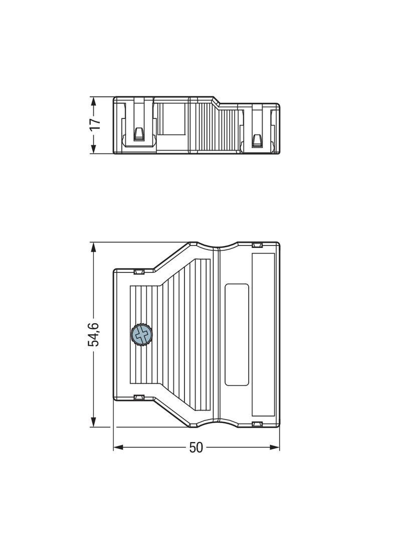 obudowa odciążająca przewody 5-torowa biała