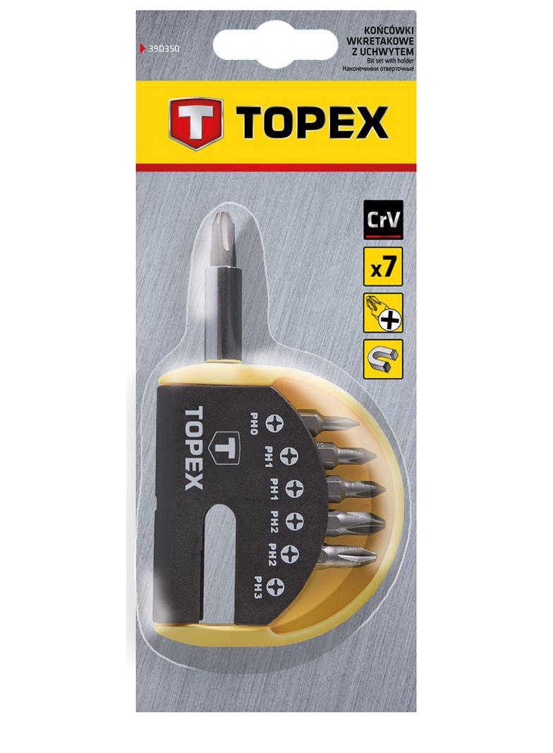 Końcówki wkrętakowe z uchwytem, zestaw 7 szt.