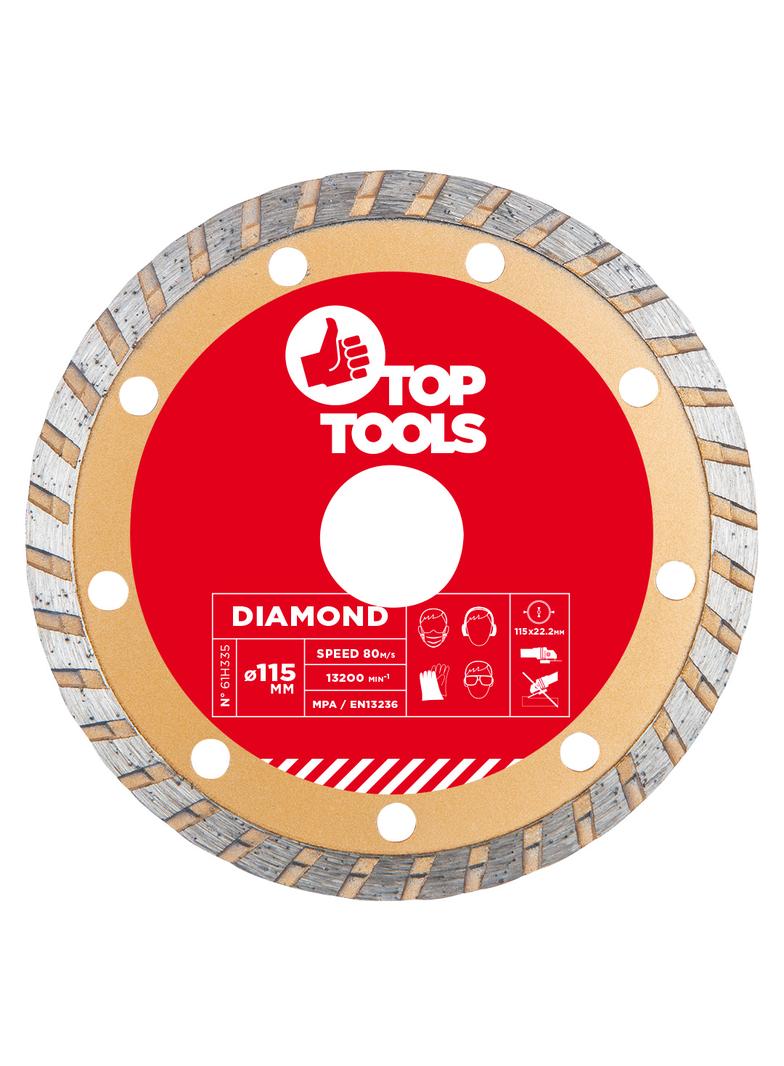 Tarcza diamentowa 115 x 22.2 mm, turbo