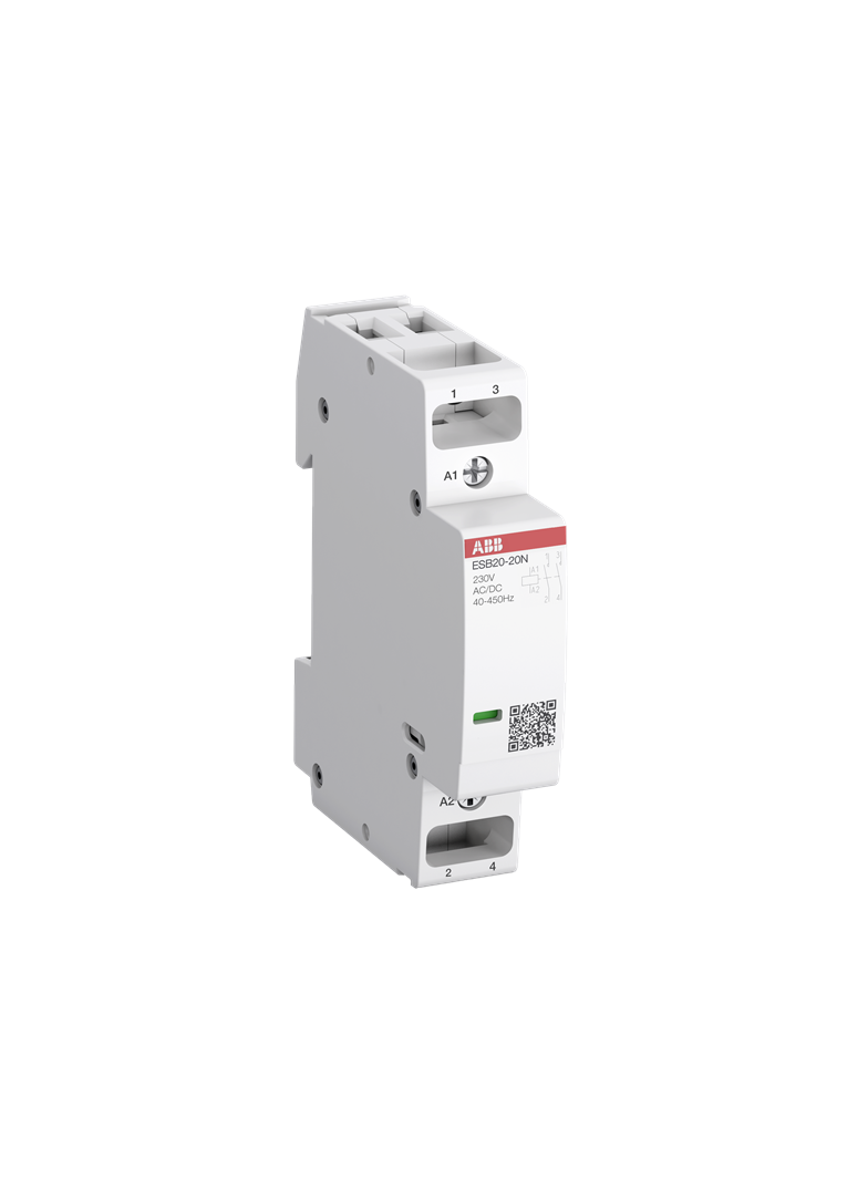 Stycznik ESB20-02N-04, 20A (AC-1/AC-7a), 9A (AC-3), 110V AC/DC, 2NC