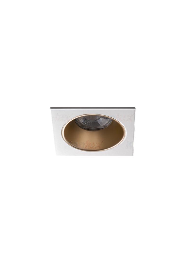 GLOZO DSL G/W Oczko sufitowe GLOZO DSL G/W kwadratowy stop aluminium kolor złoty / biały 1XGx5,3/GU1