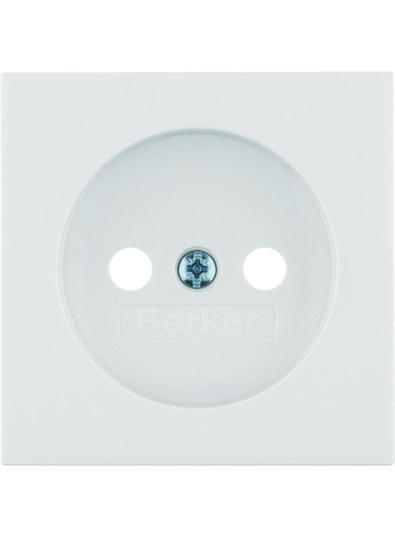 BERKER B.X Płytka czołowa do gniazda bez uziemienia biały 3961038999 HAGER