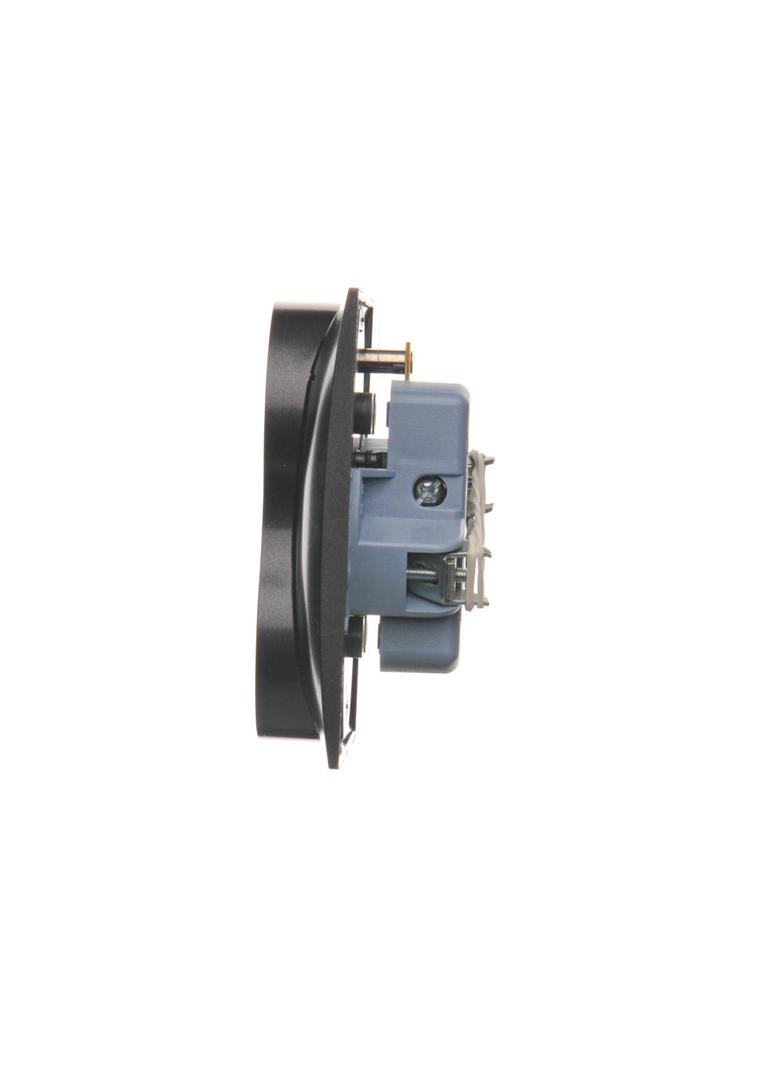 Simon 54 Gniazdo z/u podwójne z funkcją niezm. faz16A z. śrub. monoblok antracyt