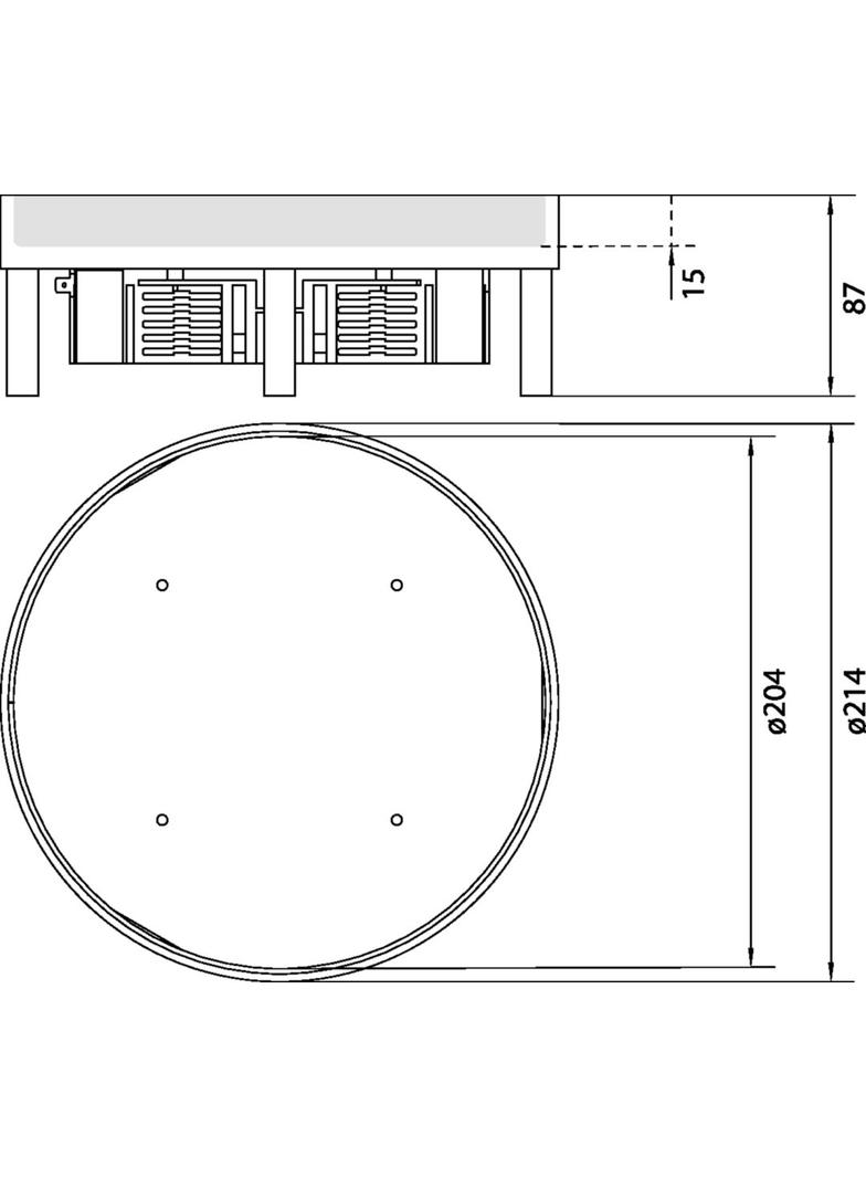 tehalit.VE-EE Pokrywa pełna IP54 20kN EKSR06 fi215 15mm stal nierdzewna EKSR060BL15 HAGER