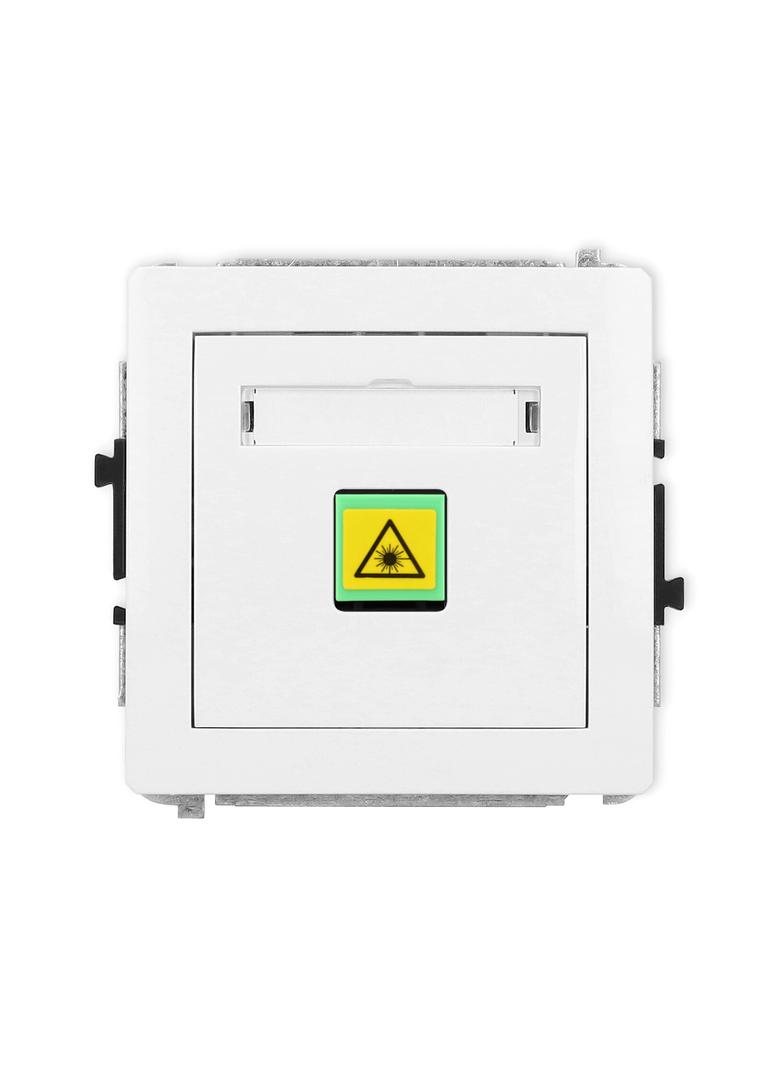 DECO Mechanizm gniazda światłowodowego/optycznego pojedynczego biały mat