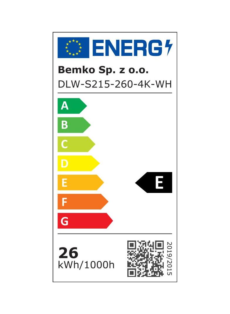 OPRAWA DOWNLIGHT LED WALED 26W 4000K 2220LM IP66/IP20 PF>0.9 215x215x20MM KWADRAT BIAŁY