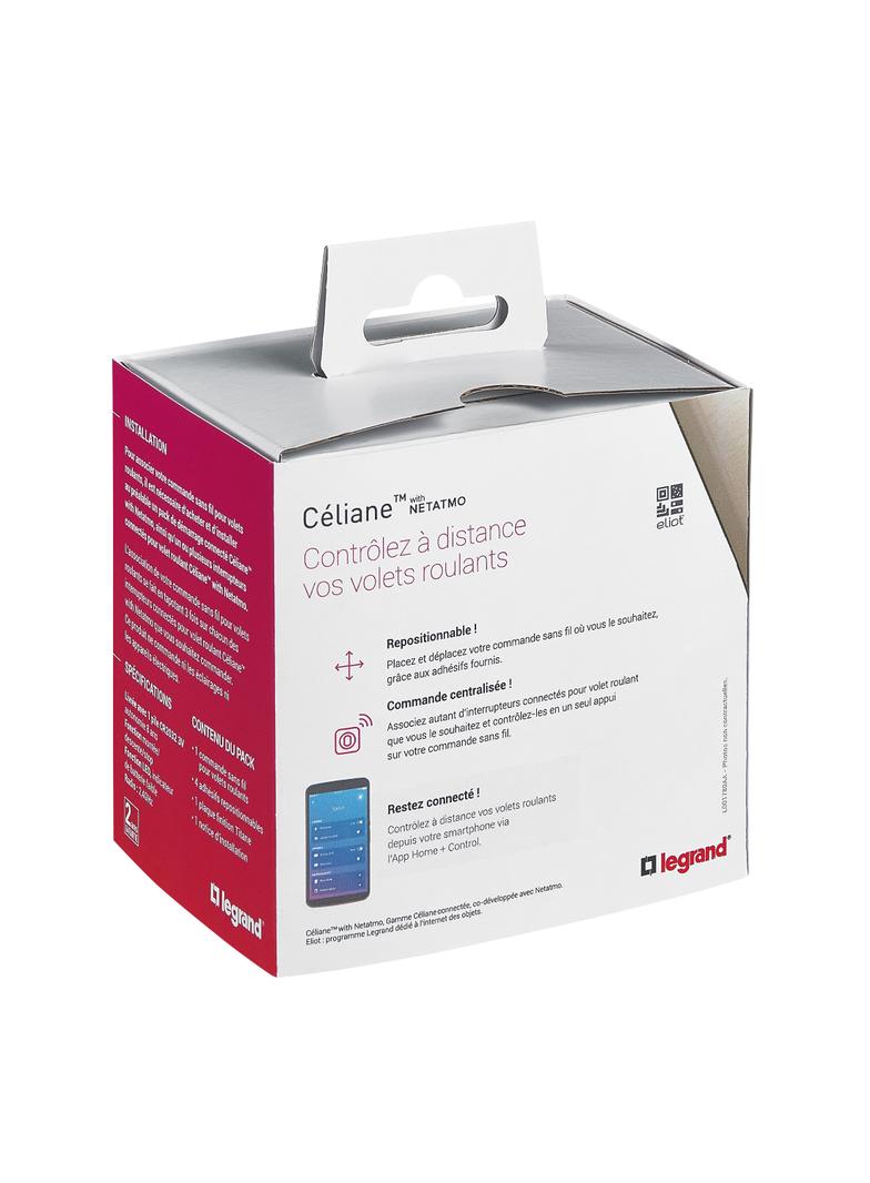 CELIANE WITH NETATMO - ŁĄCZNIK BEZPRZEWODOWY ROLET TYTANOWY, Legrand