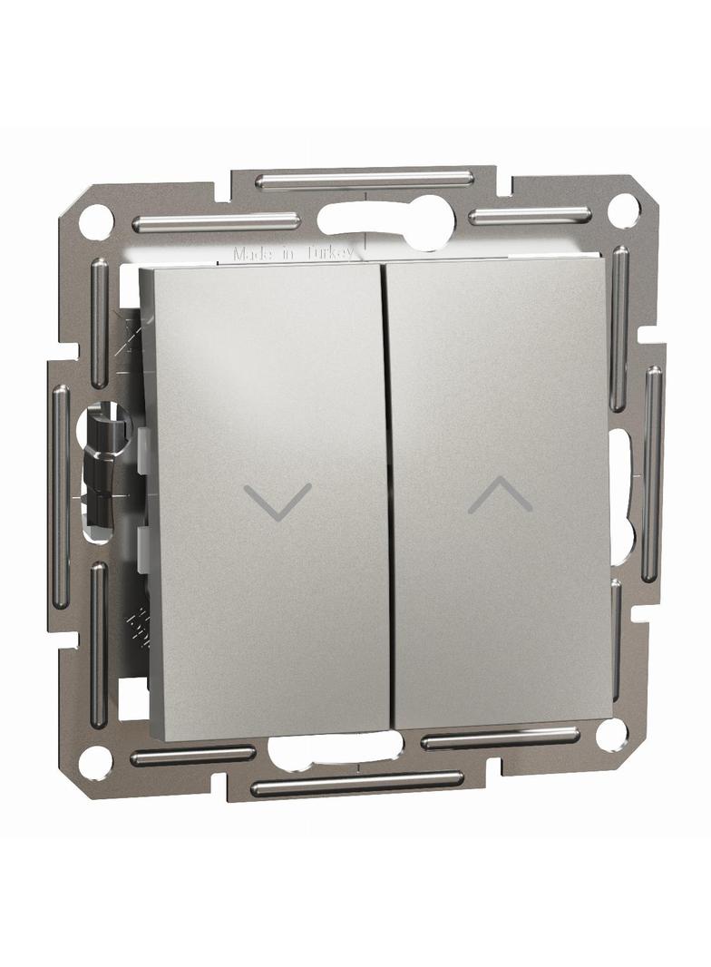 Asfora, przycisk żaluzjowy, bez ramki, brąz