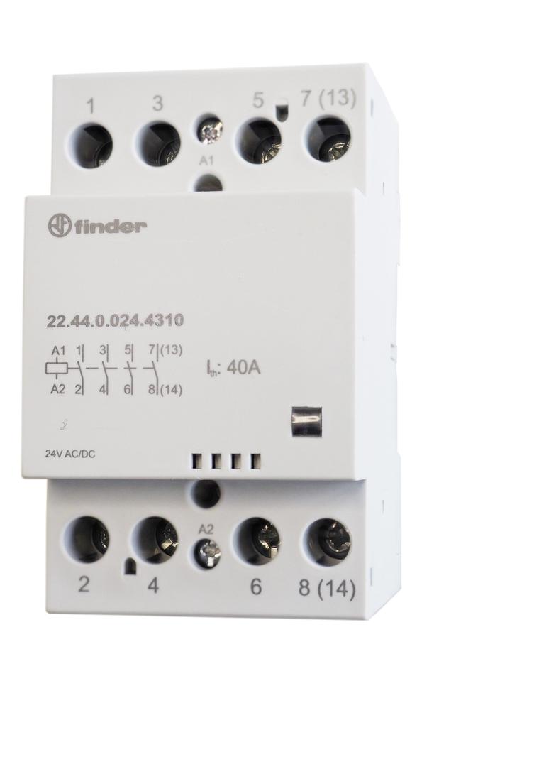 Stycznik modułowy 4 Z; 40A; 24V AC/DC; mech. wskaźnik zadziałania