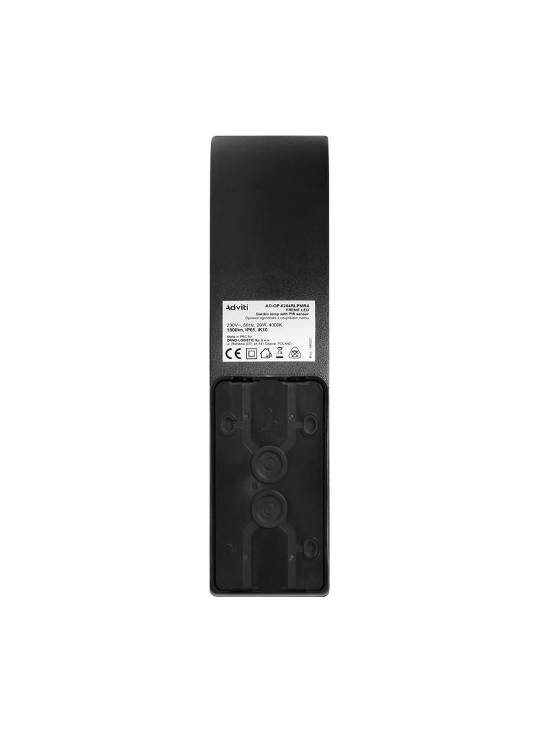 Oprawa ogrodowa z czujnikiem ruchu 20W 1800lm IP65 4000K funkcja przyciemnienia FRENIT AD-OP-6204BLPMR4 ORNO