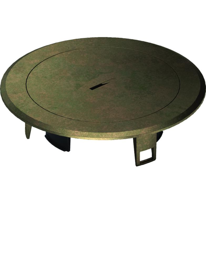 tehalit.VE-EE Pokrywa Tubus do puszki instalacyjnej R02 o.cynkowy, mosiądz