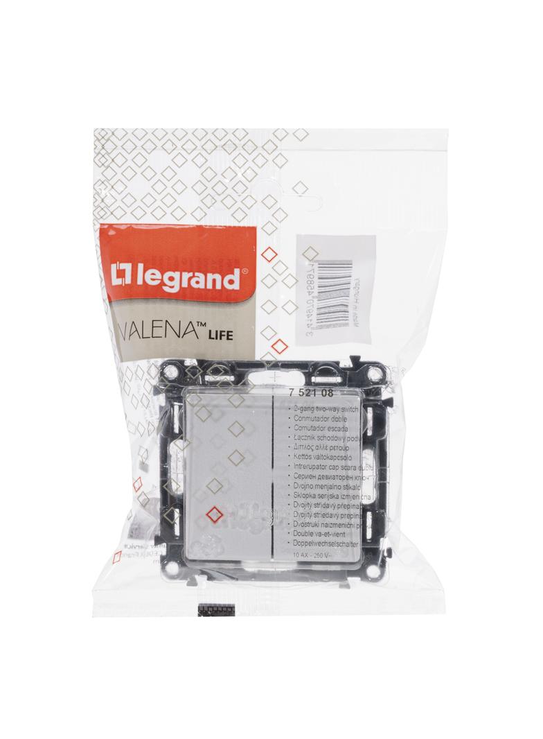 VALENA LIFE ŁĄCZNIK SCHODOWY PODWÓJNY BIAŁY 10 AX - 250 V~, Legrand